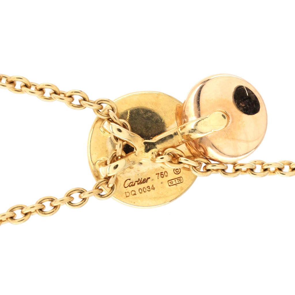 Sweet Trinity Drop Pendant Necklace 18K Tricolor Gold