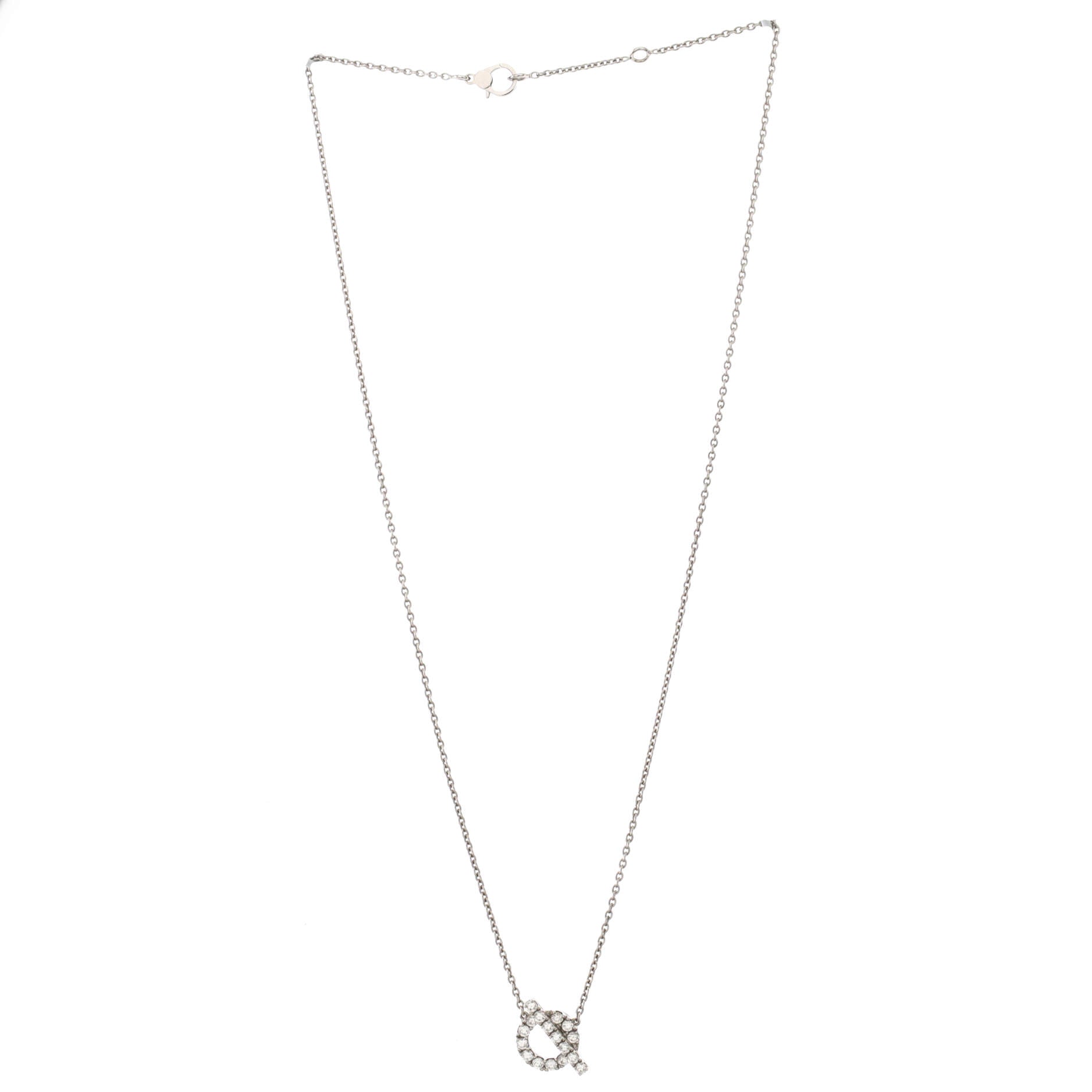 Finesse Pendant Necklace 18K White Gold and Diamonds