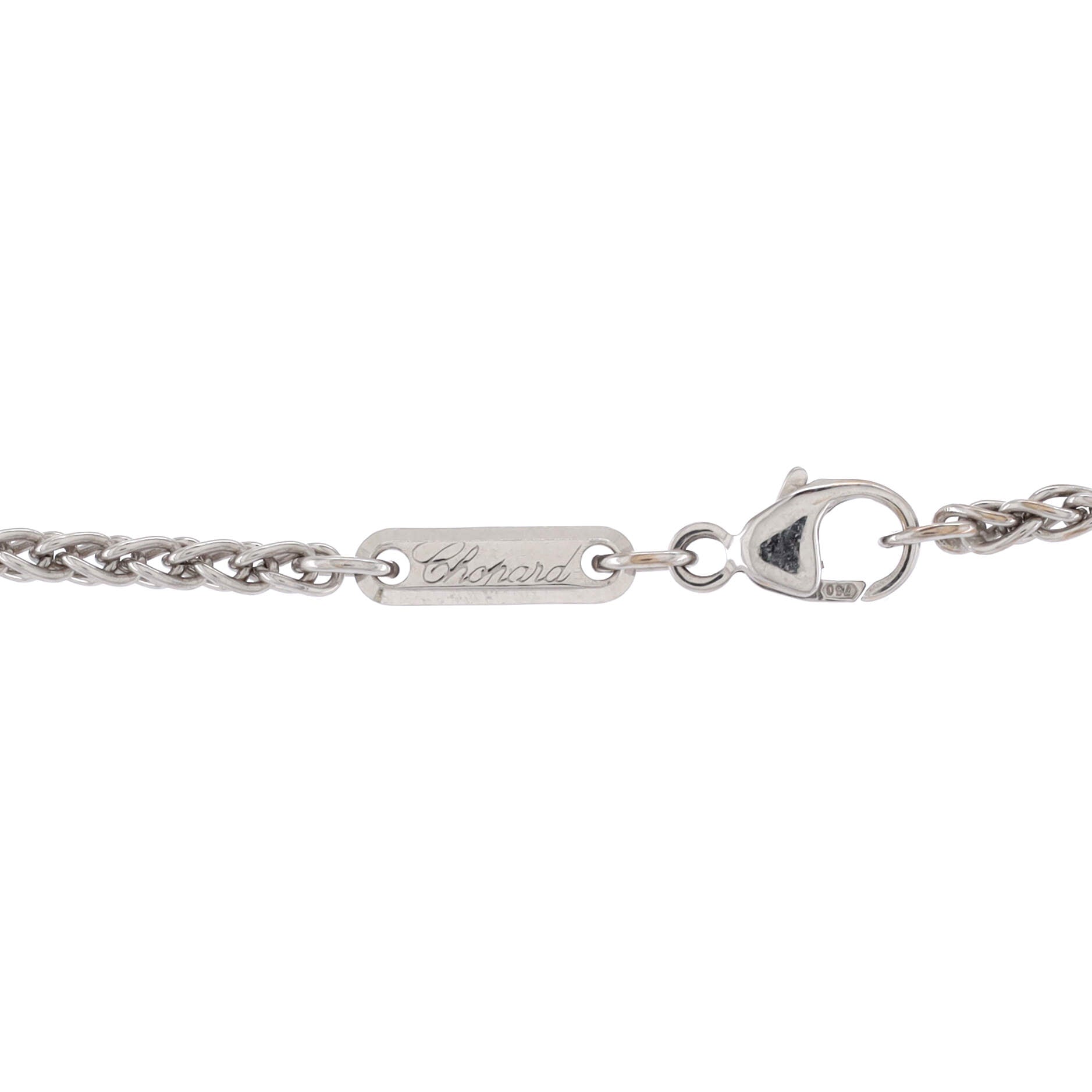 Happy Diamonds 3 Diamond Heart Pendant Necklace 18K White Gold and Diamonds