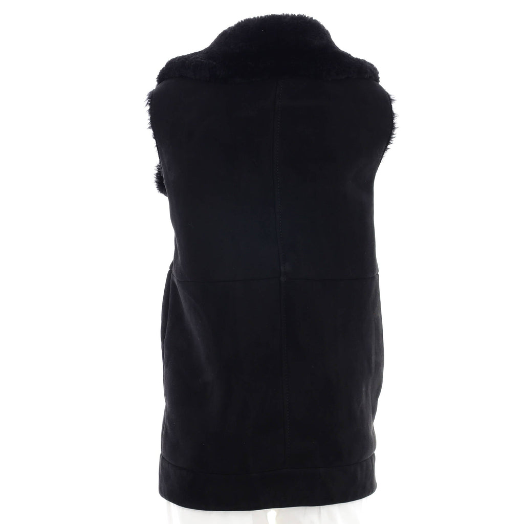 Women's Zip Up Vest Shearling