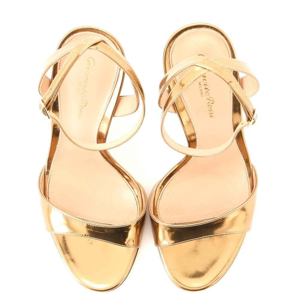 Women's Aura Ankle Strap Heeled Sandals Leather 105