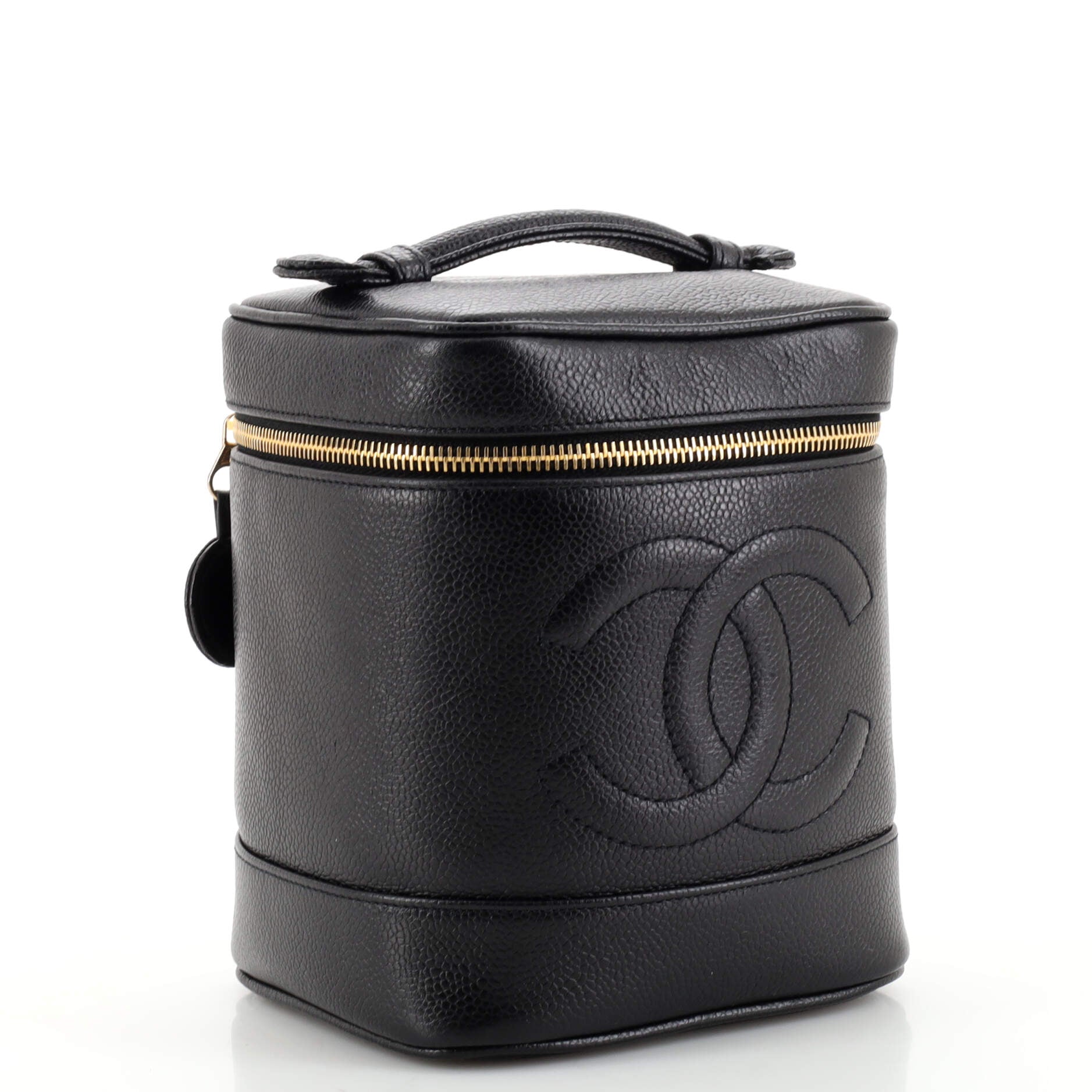 Vintage Timeless Cosmetic Case Caviar Tall