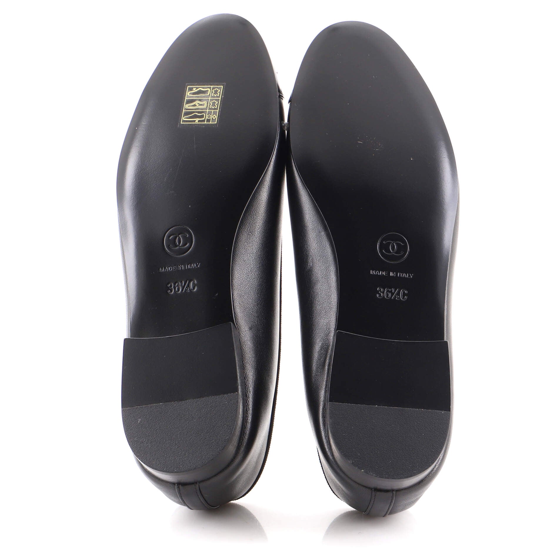 Women's CC Cap Toe Bow Ballerina Flats Leather and Patent