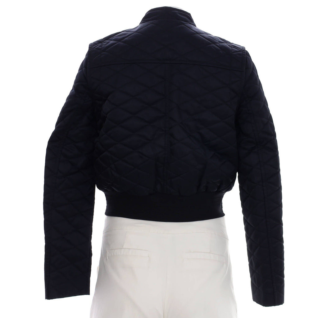 Women's Zip Up Bomber Jacket Quilted Nylon