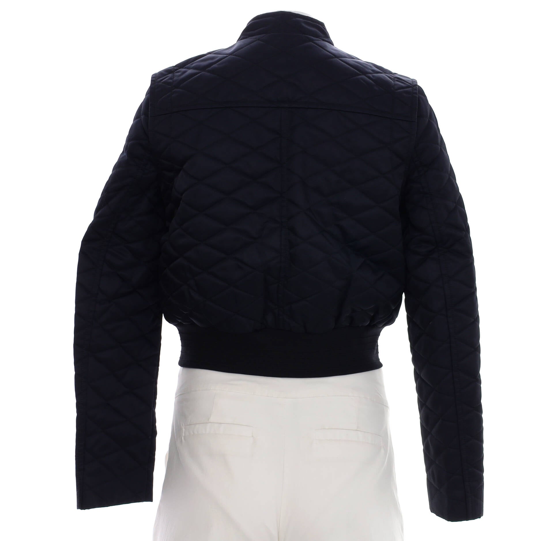 Women's Zip Up Bomber Jacket Quilted Nylon