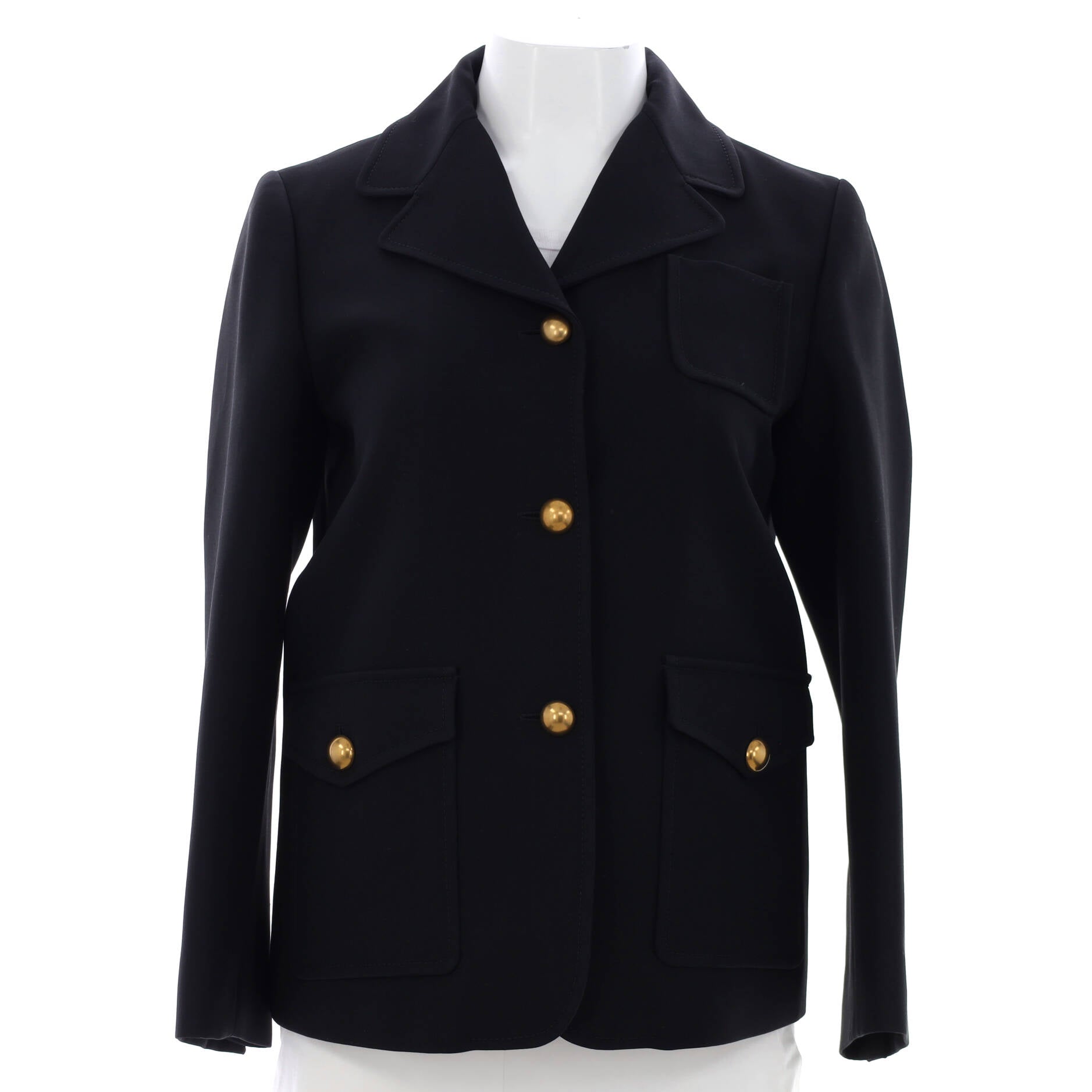 Women's GG Marmont Single Breasted Jacket Silk and Wool Blend