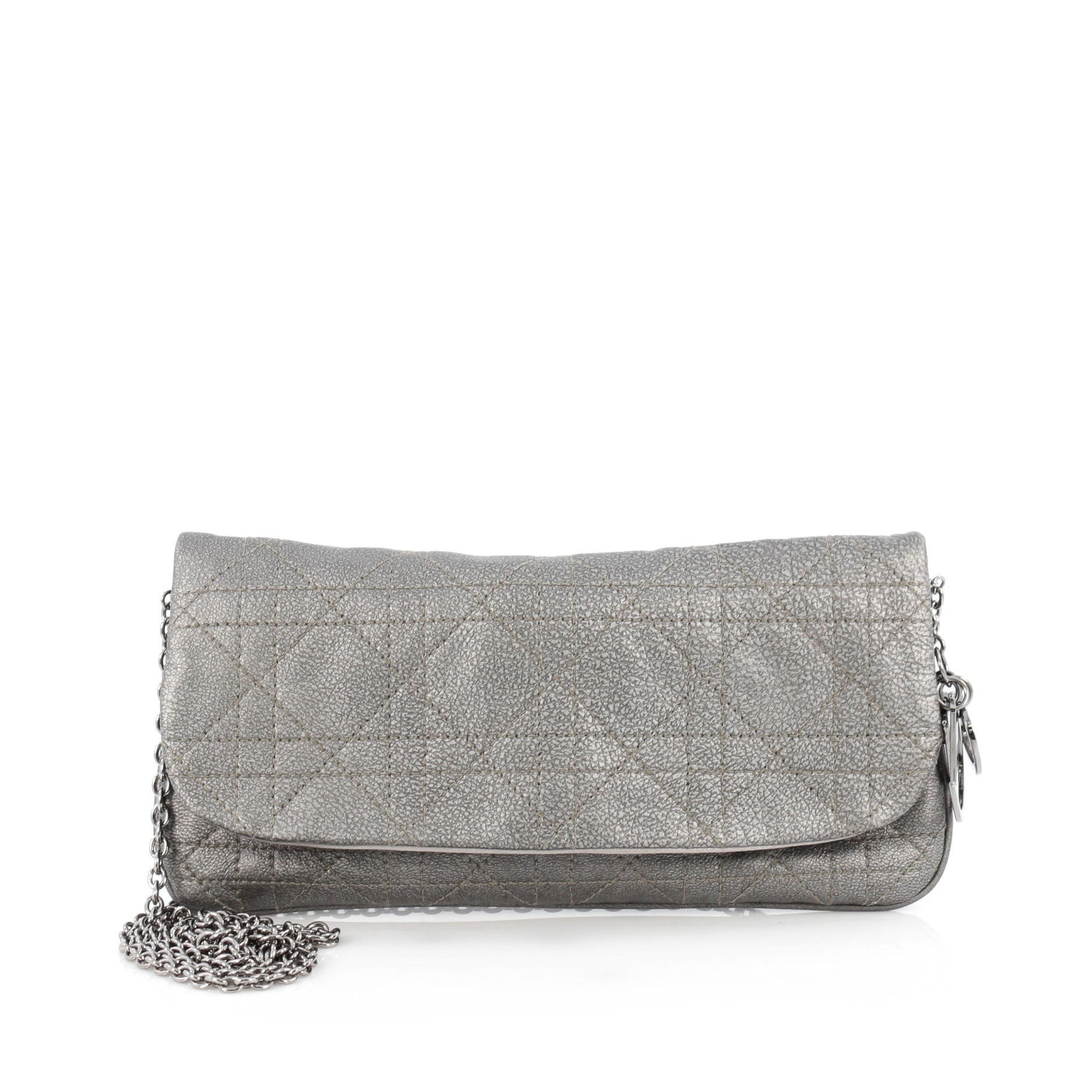 Lady Dior Chain Convertible Clutch Stitched Cannage Leather