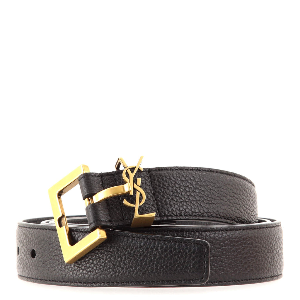 Classic Monogram Square Buckle Belt Leather Medium 100