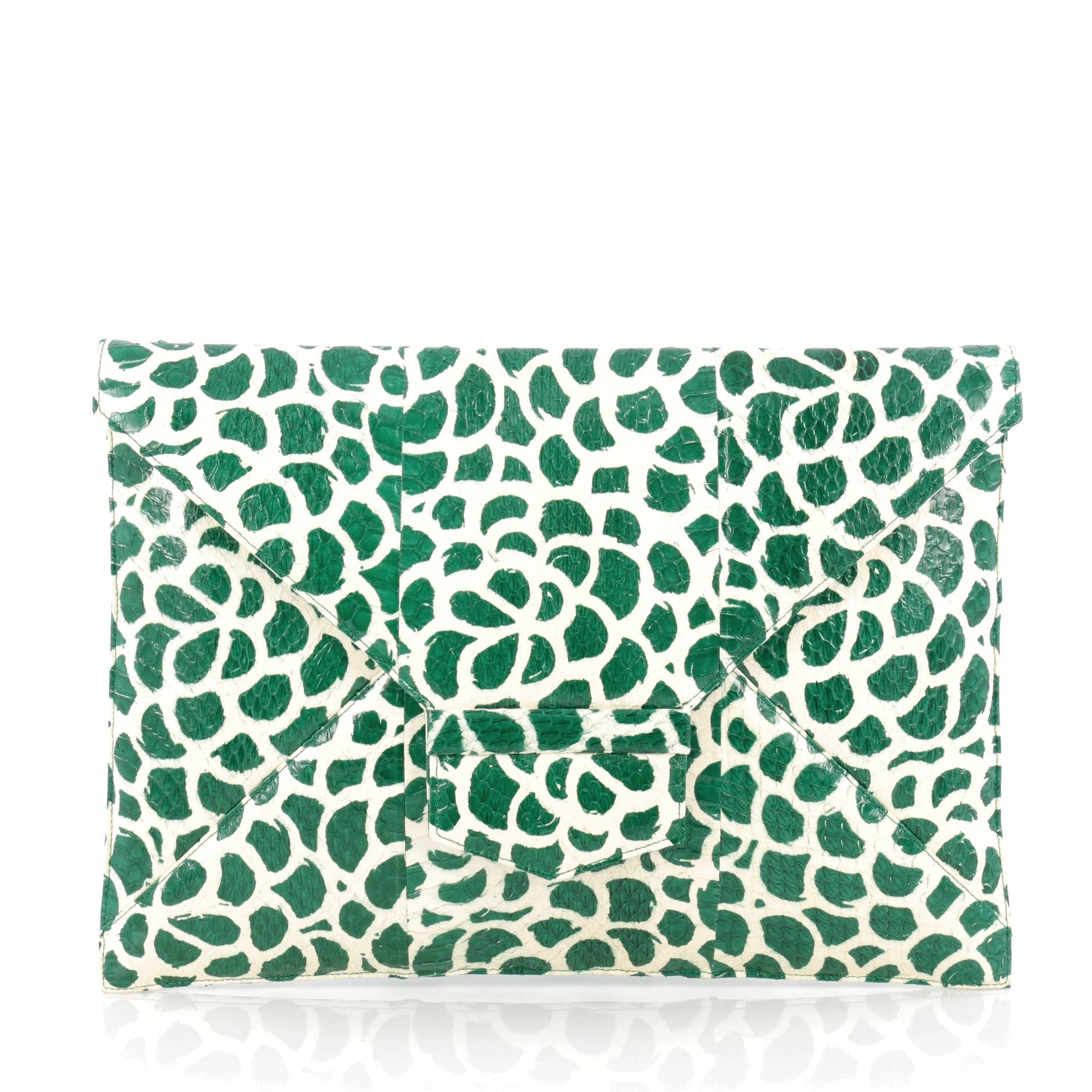 Grafton Flat Envelope Clutch Printed Snakeskin Large