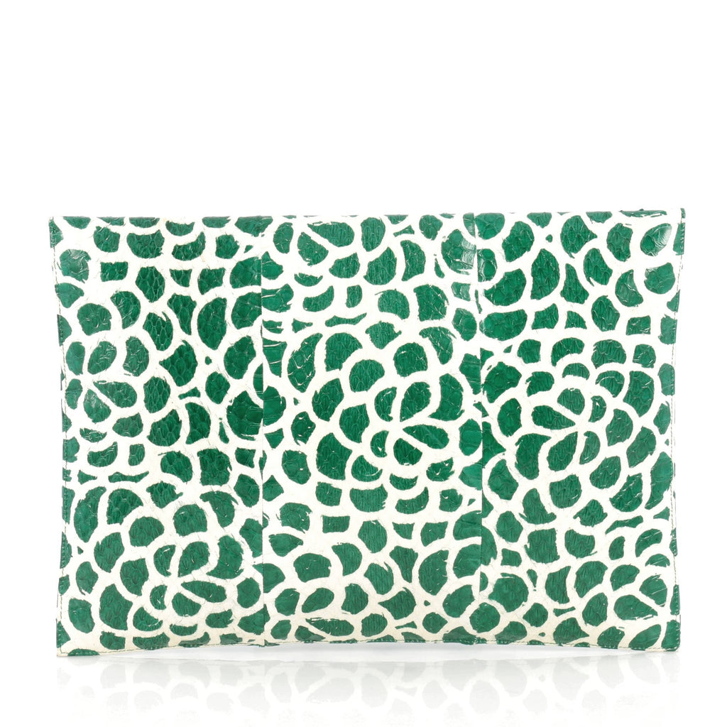 Grafton Flat Envelope Clutch Printed Snakeskin Large