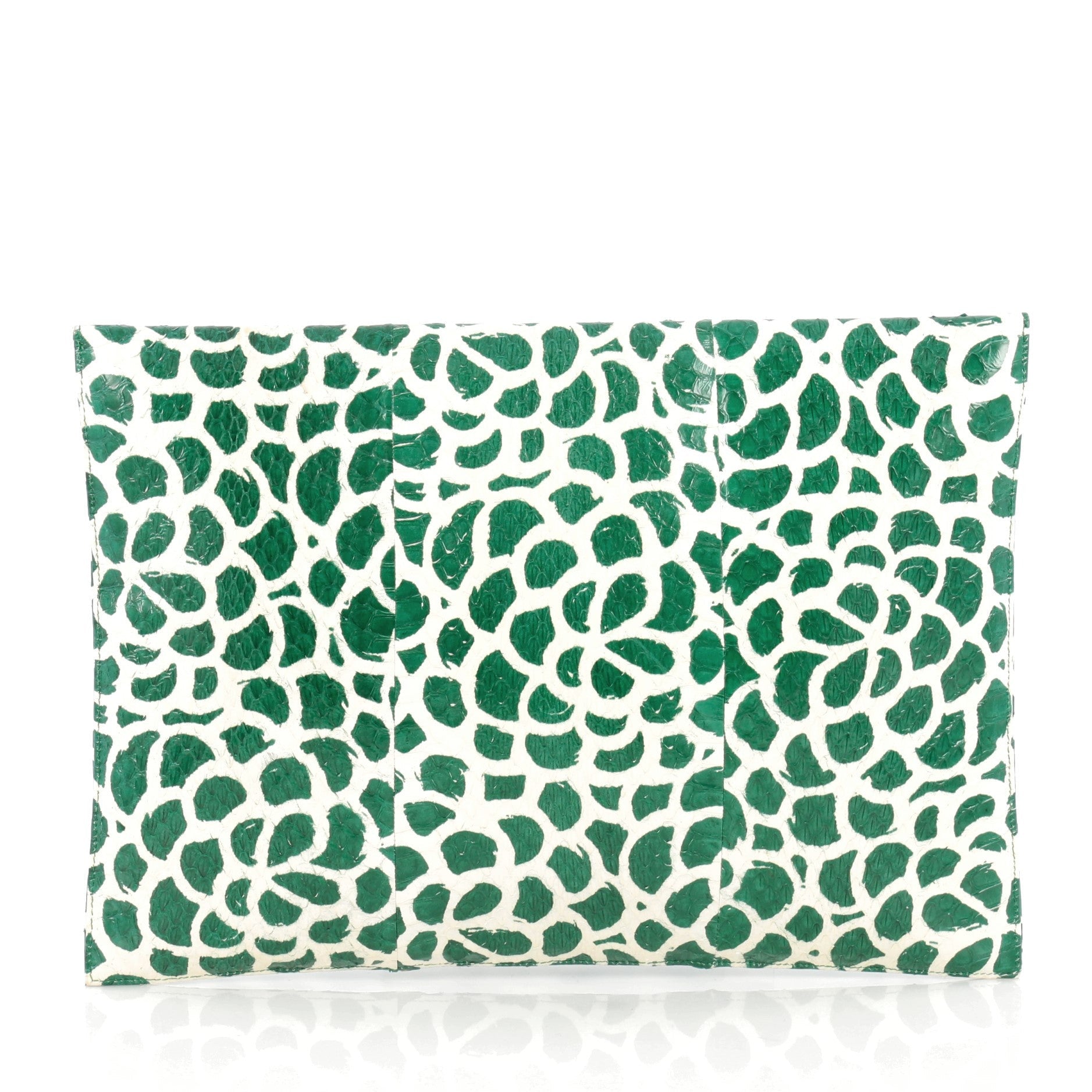 Grafton Flat Envelope Clutch Printed Snakeskin Large