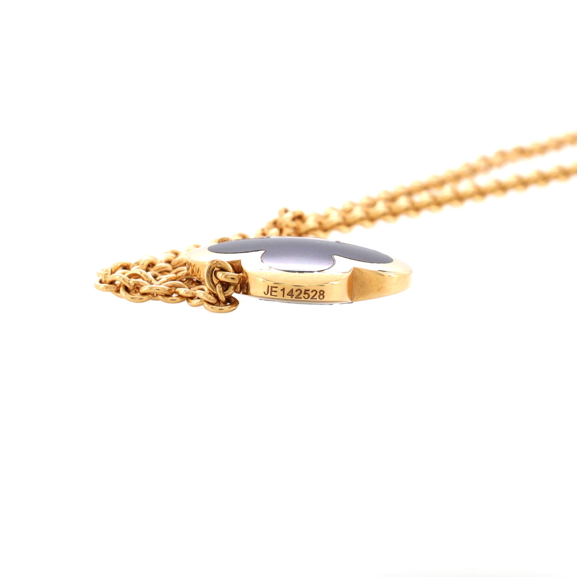 Pure Alhambra Pendant Necklace Yellow Gold and Onyx