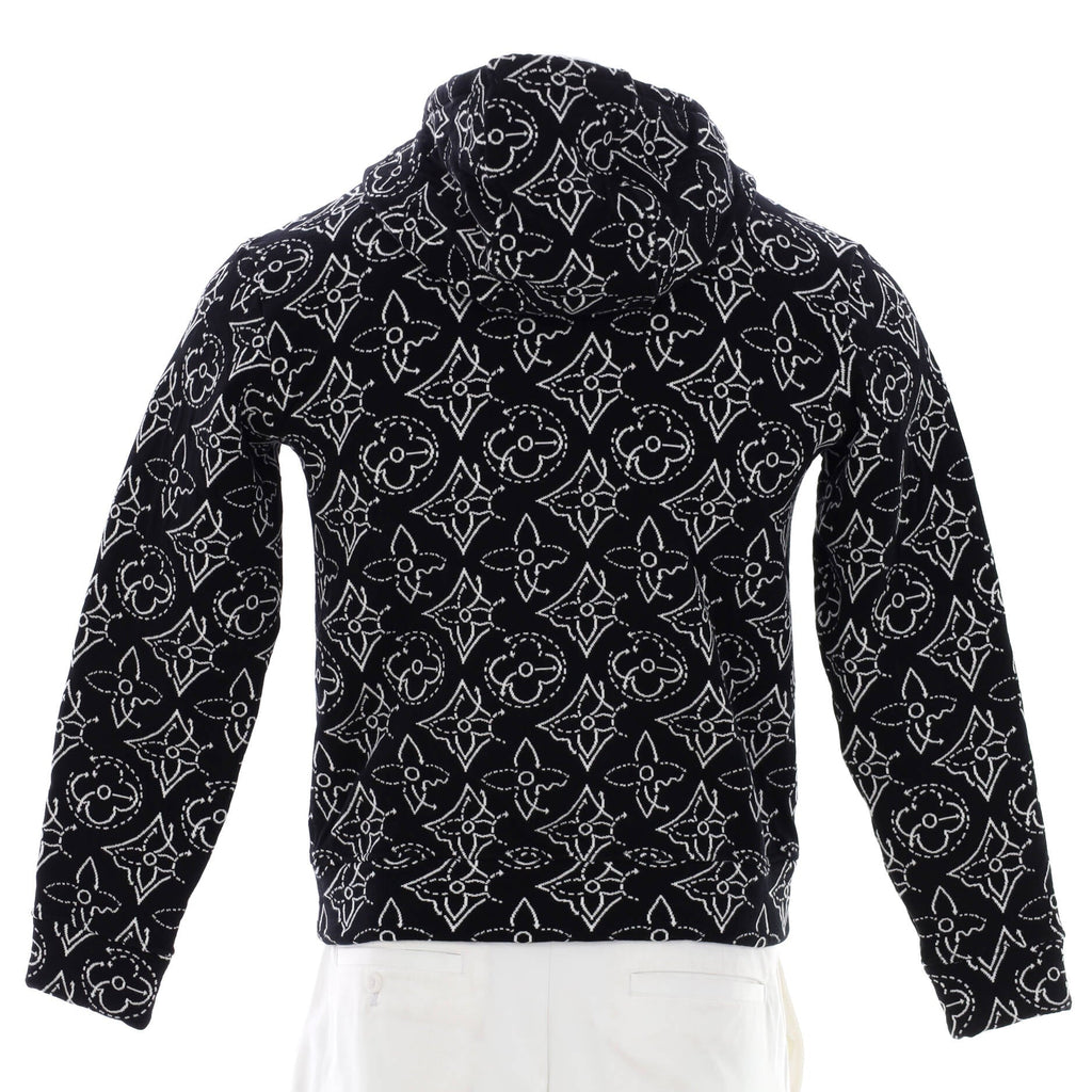 Men's LV x NBA Strategic Flower Hoodie Quilted Cotton Blend