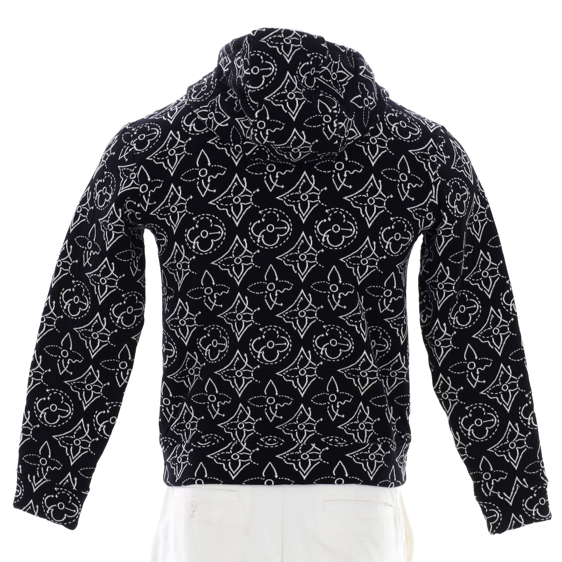 Men's LV x NBA Strategic Flower Hoodie Quilted Cotton Blend