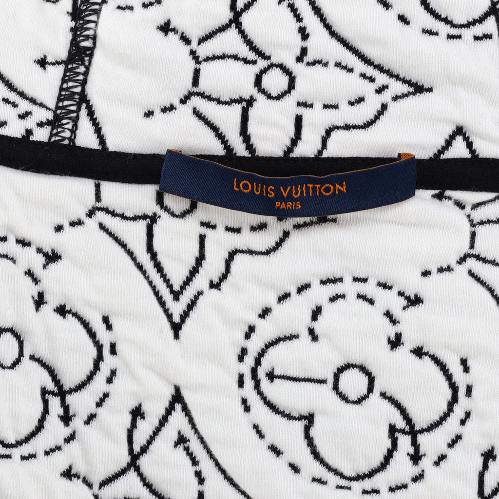 Men's LV x NBA Strategic Flower Hoodie Quilted Cotton Blend