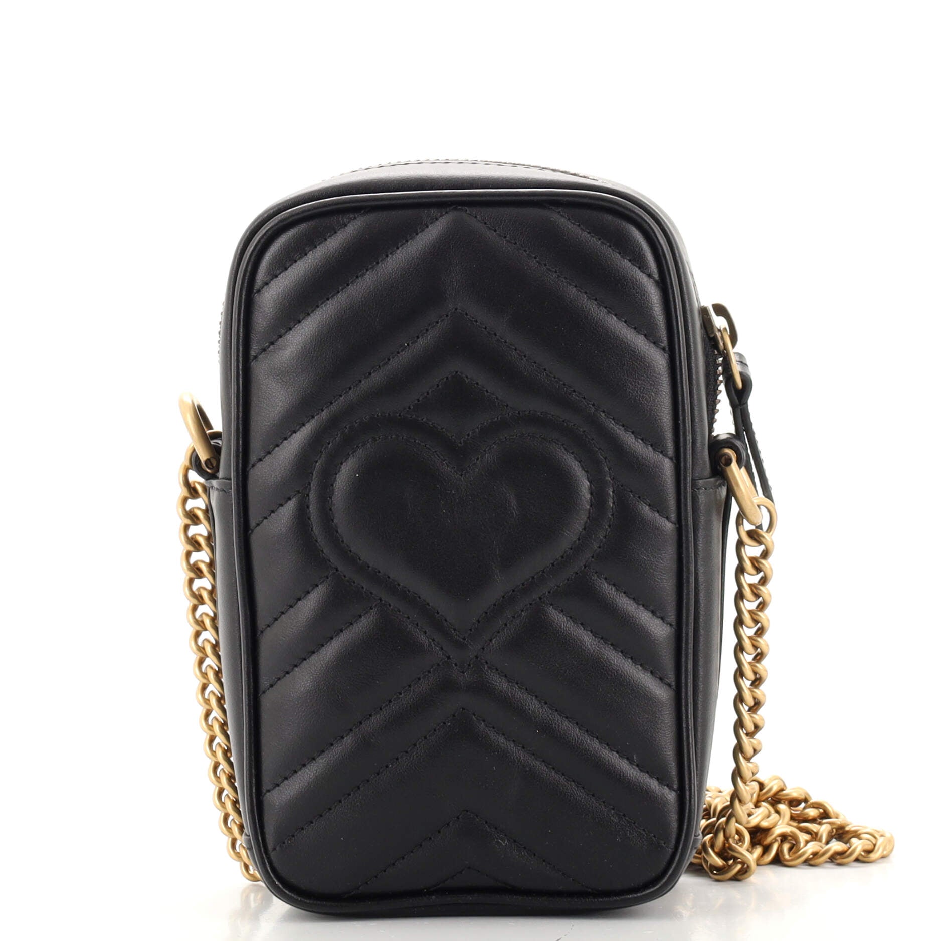 GG Marmont Vertical Phone Crossbody Bag Matelasse Leather Mini