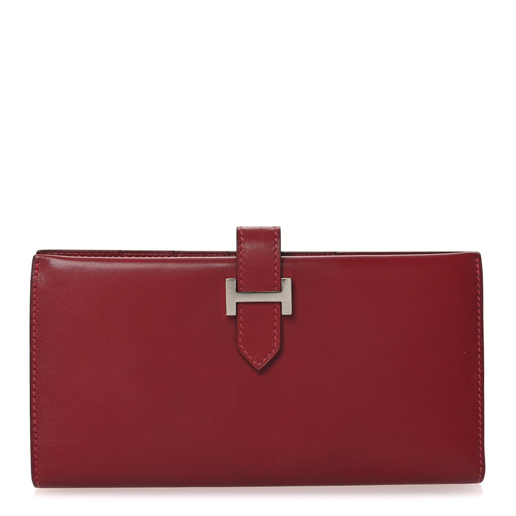 Tadelakt Bearn Gusset Wallet Rouge Vif