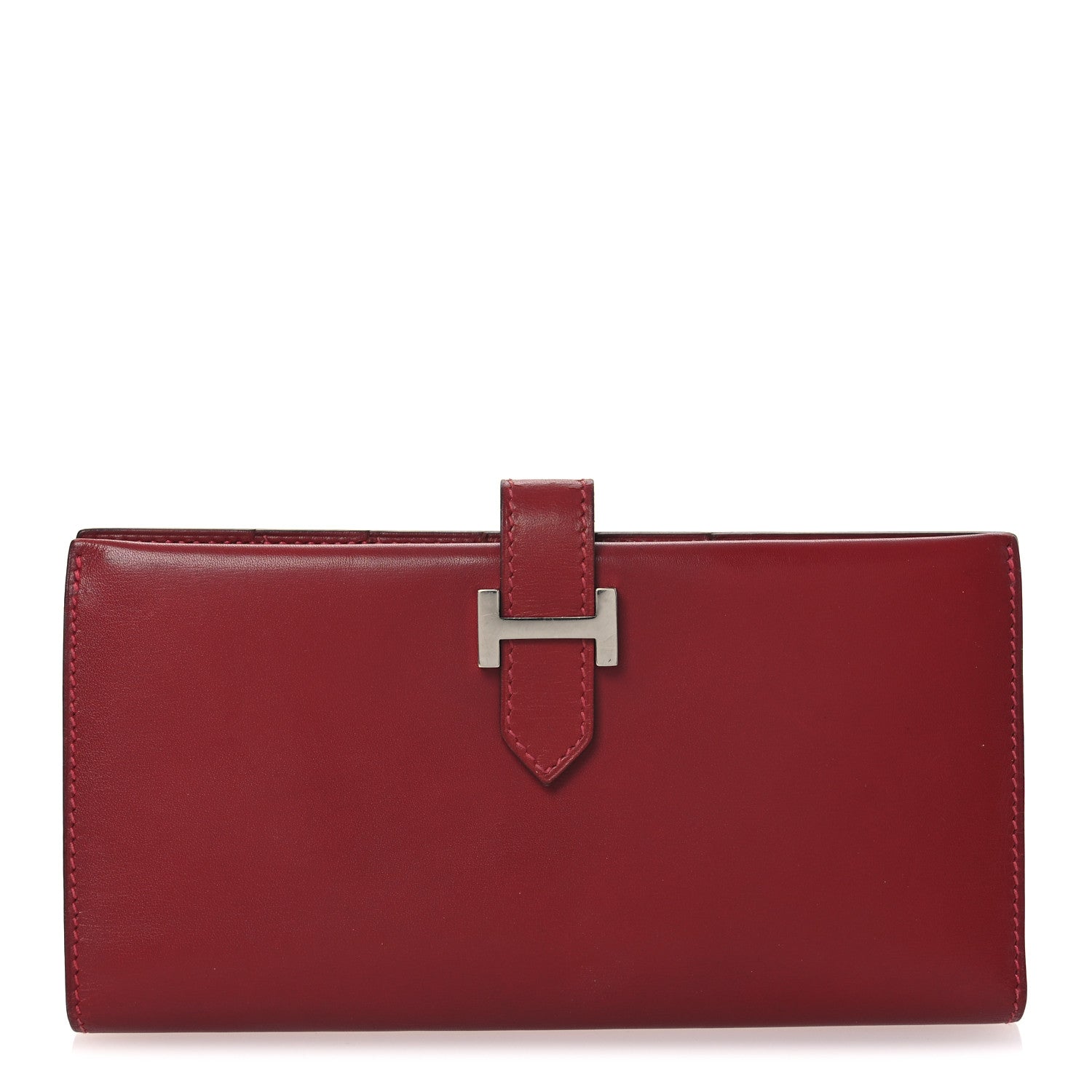Tadelakt Bearn Gusset Wallet Rouge Vif