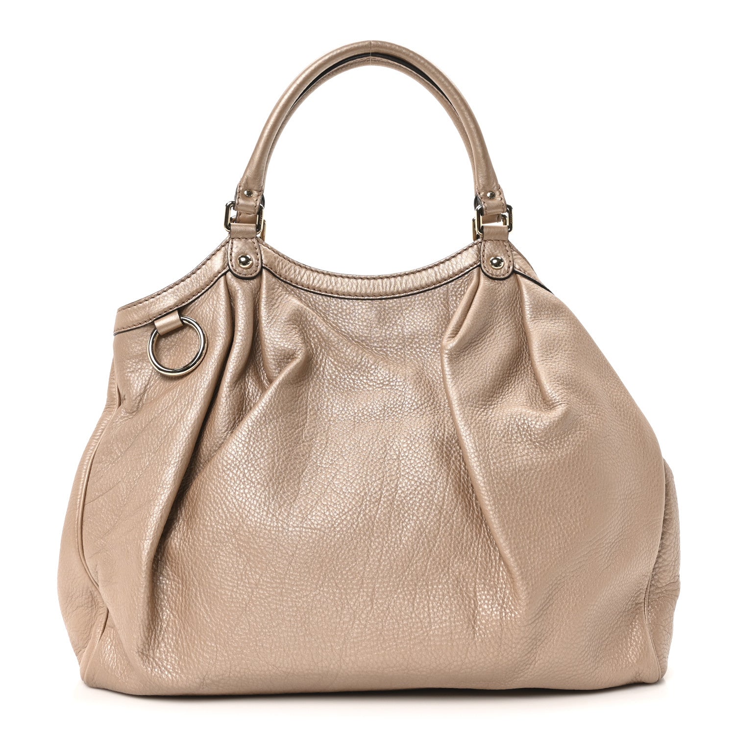 Metallic Cellarius Calfskin Large Sukey Tote Winter Rose