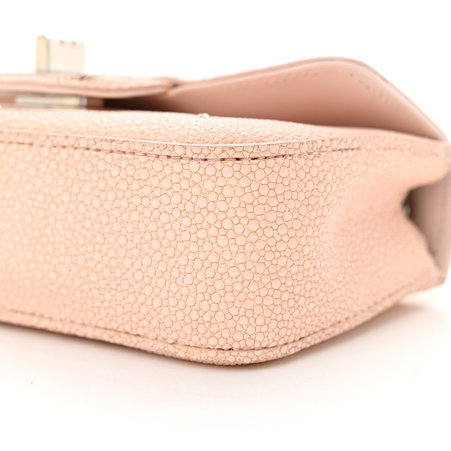 Galuchat Stingray Crystal Embellished 2.55 Reissue Mini Flap Light Pink