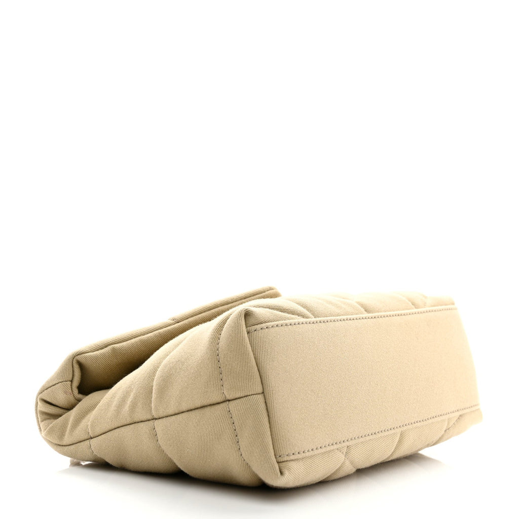 Canvas Quilted Toy Loulou Puffer Monogram Chain Satchel Cool Beige