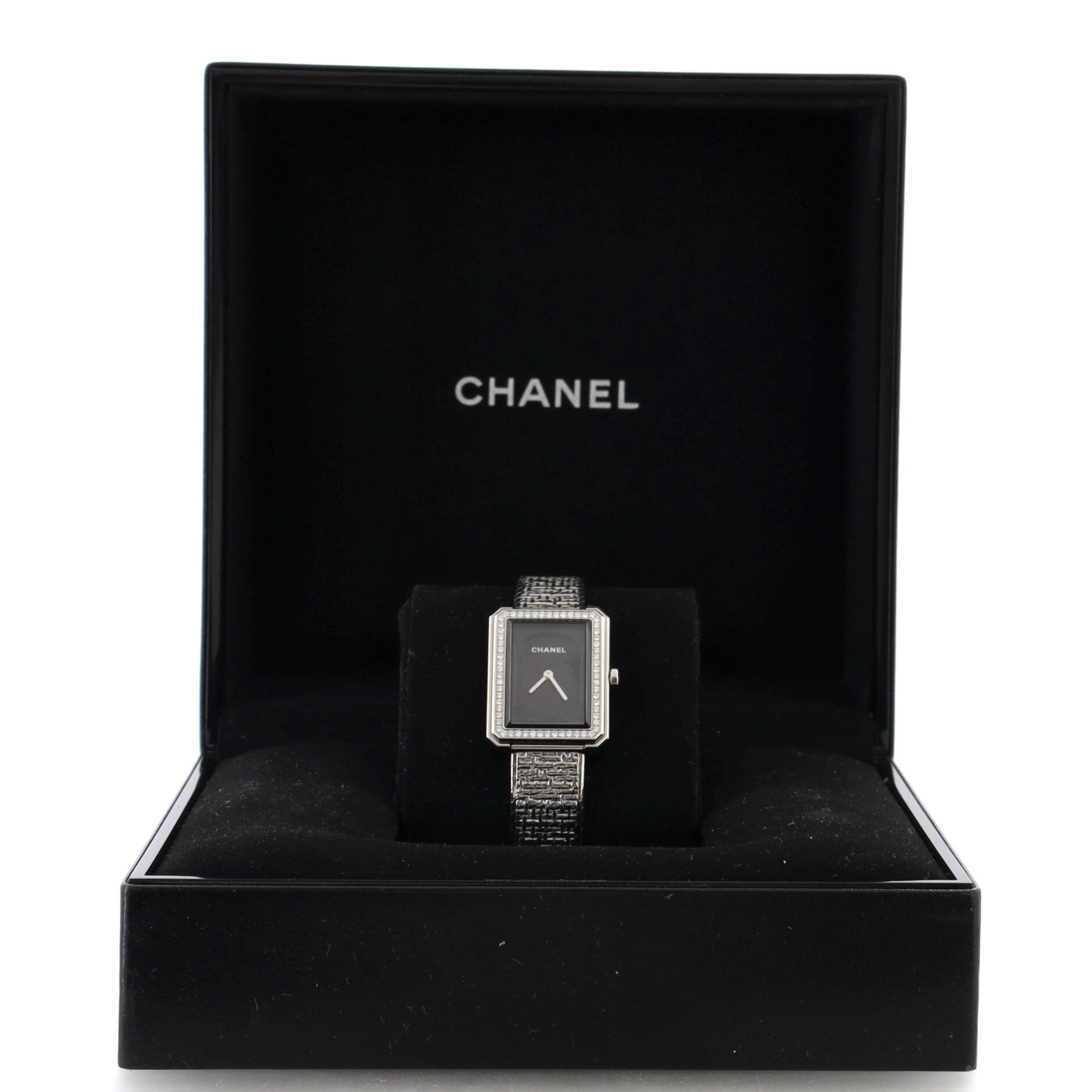 Boy·Friend Tweed Quartz Watch Stainless Steel with Diamond Bezel 21