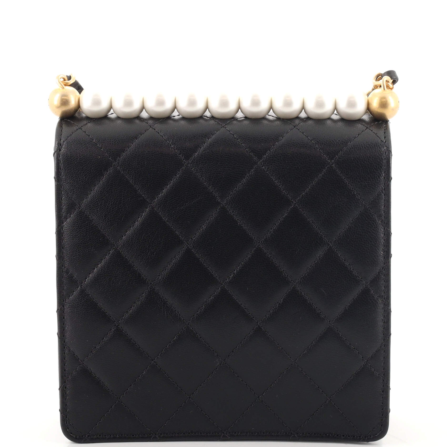 Chic Pearls Flap Bag Quilted Lambskin Mini