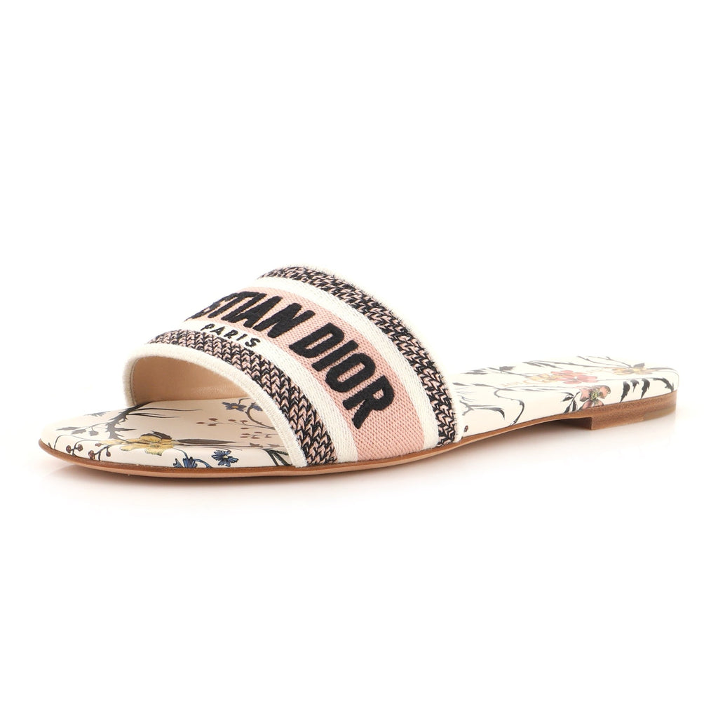 Women's Dway Flat Sandals Embroidered Canvas