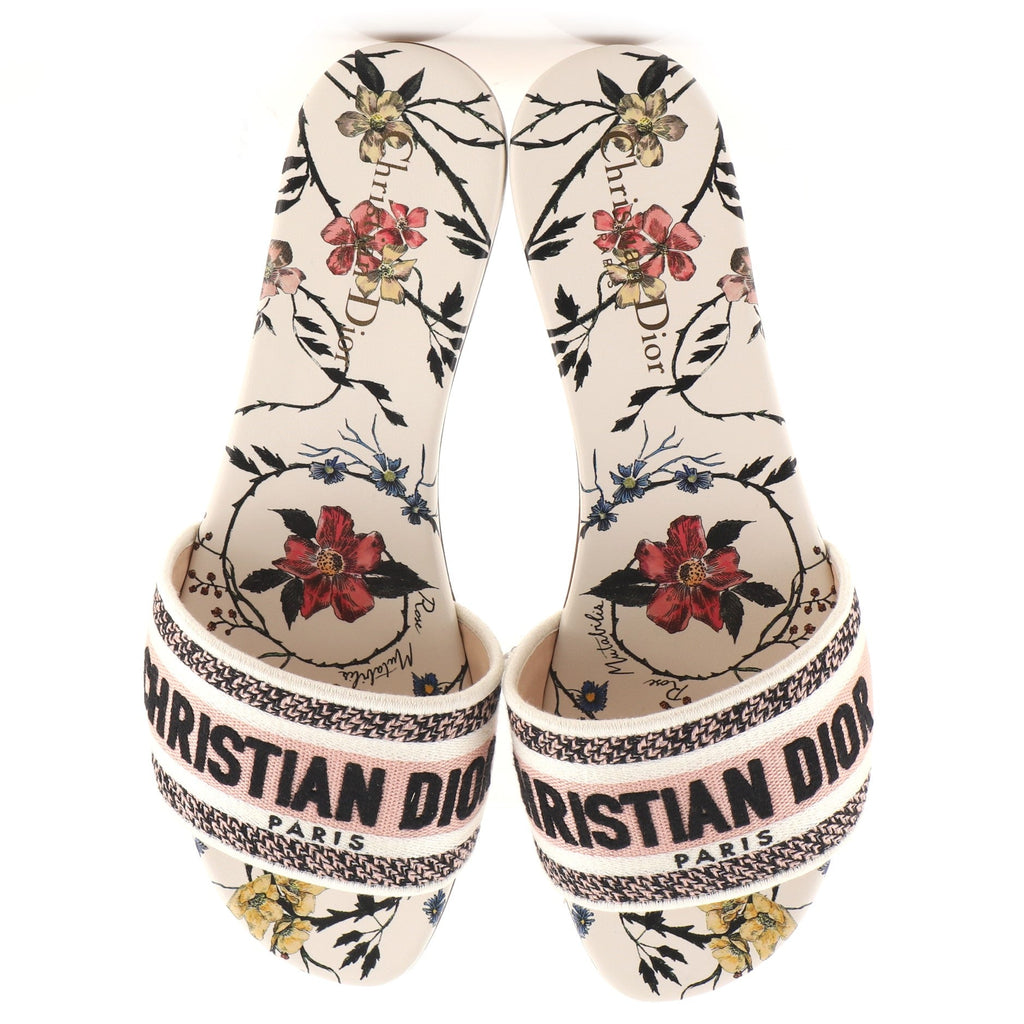 Women's Dway Flat Sandals Embroidered Canvas