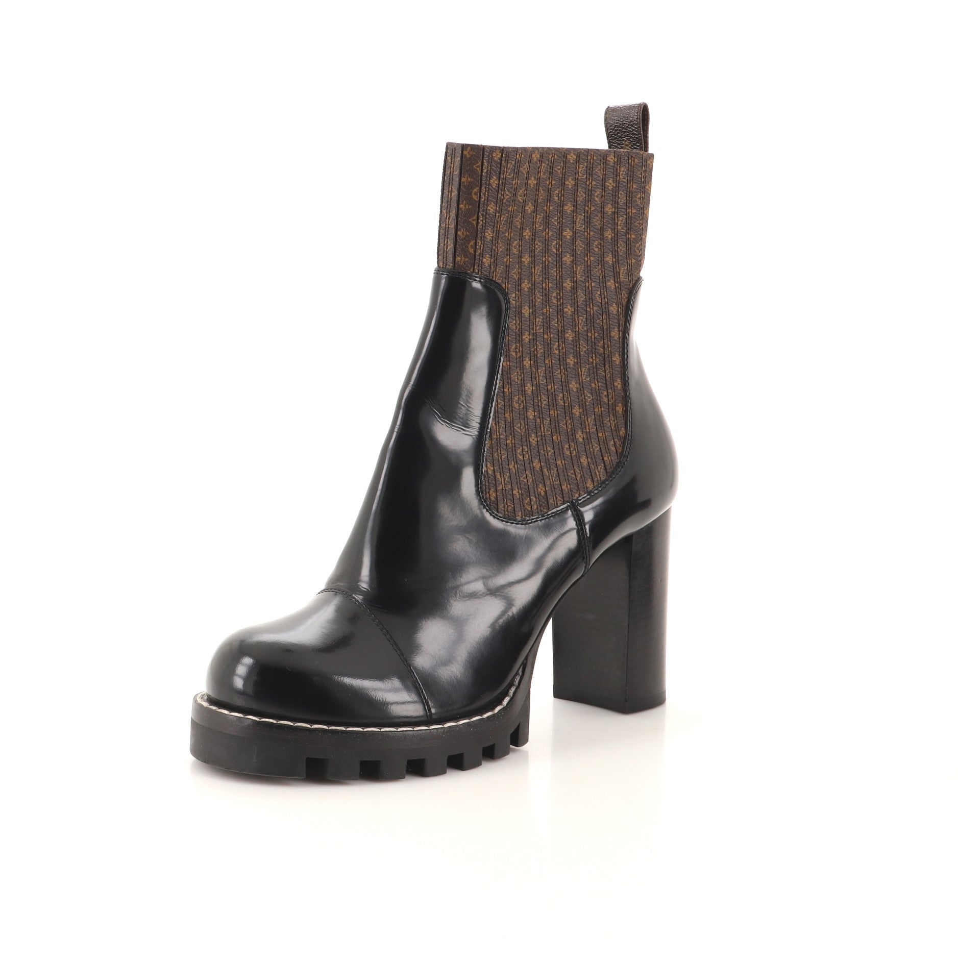 Women's Star Trail Ankle Boots Monogram Canvas with Patent
