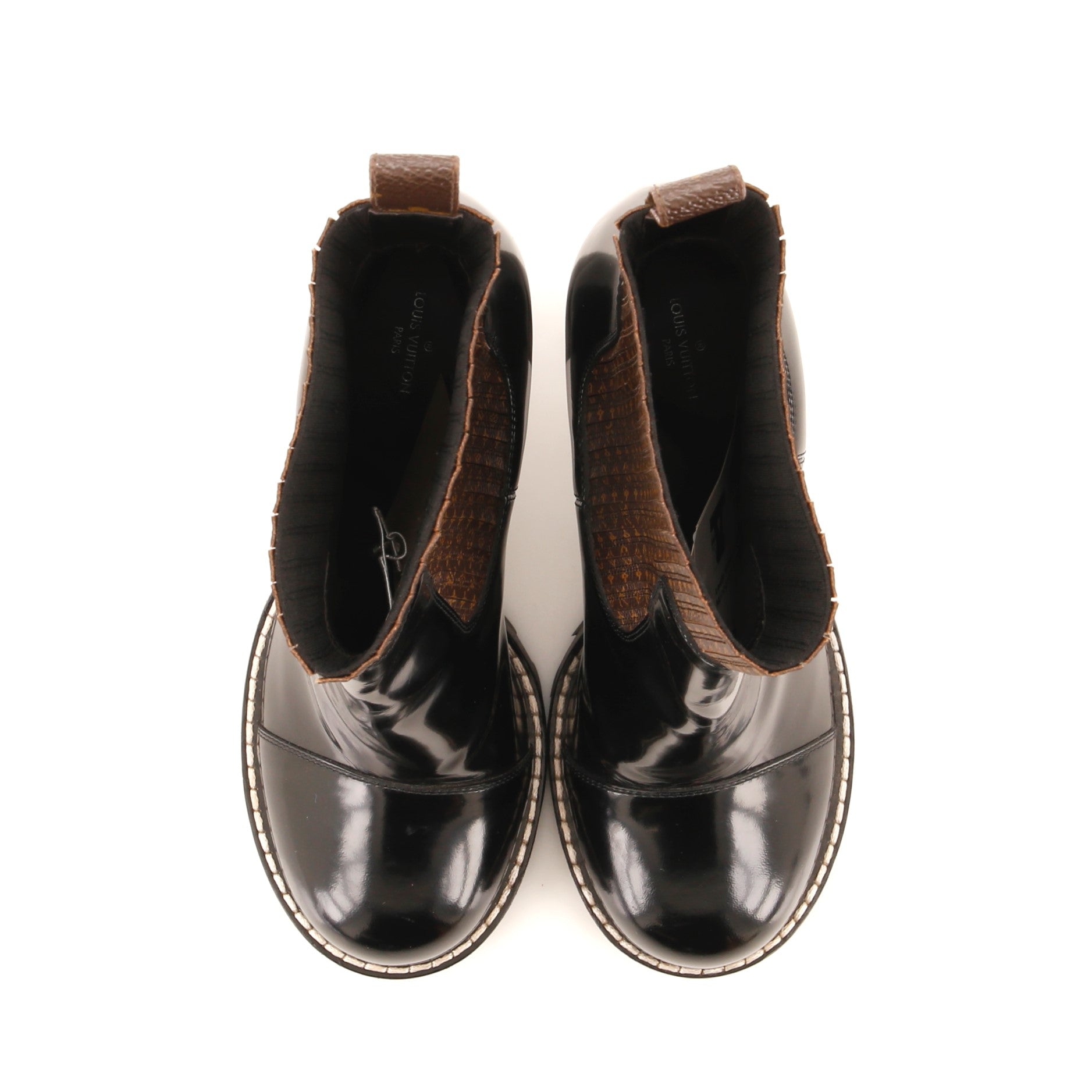 Women's Star Trail Ankle Boots Monogram Canvas with Patent