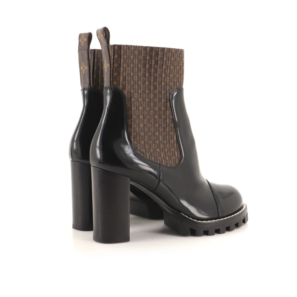 Women's Star Trail Ankle Boots Monogram Canvas with Patent