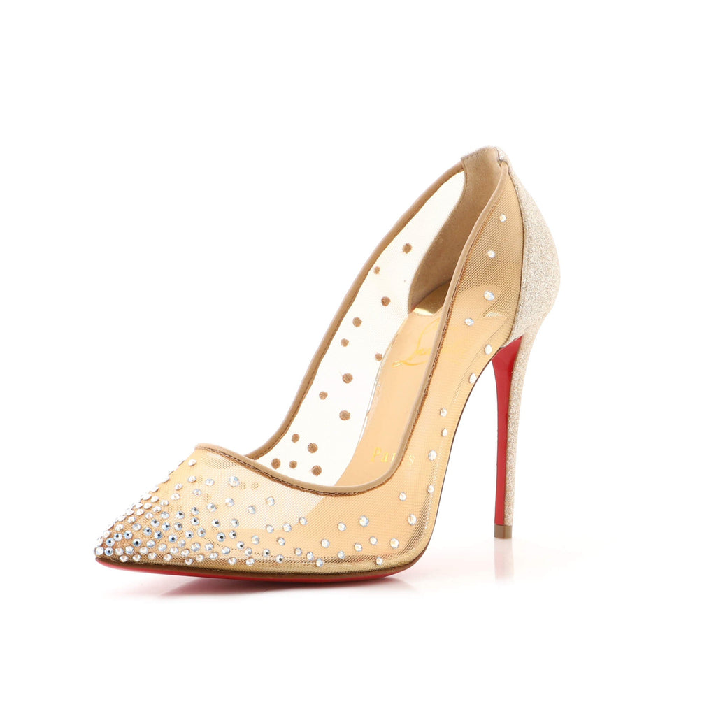 Women's Follies Strass Pumps Crystal Embellished Mesh 100