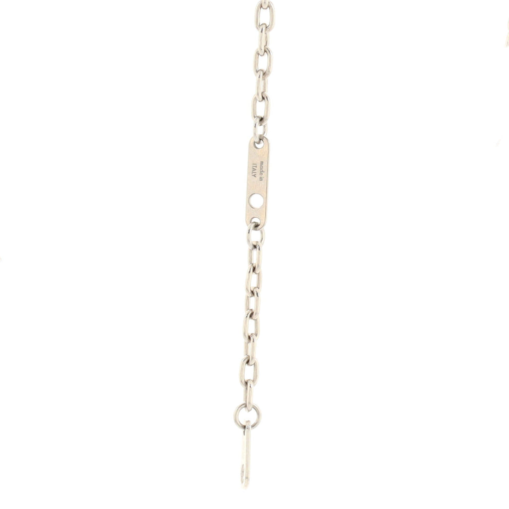 Monogram Pendant Necklace Metal with Crystal