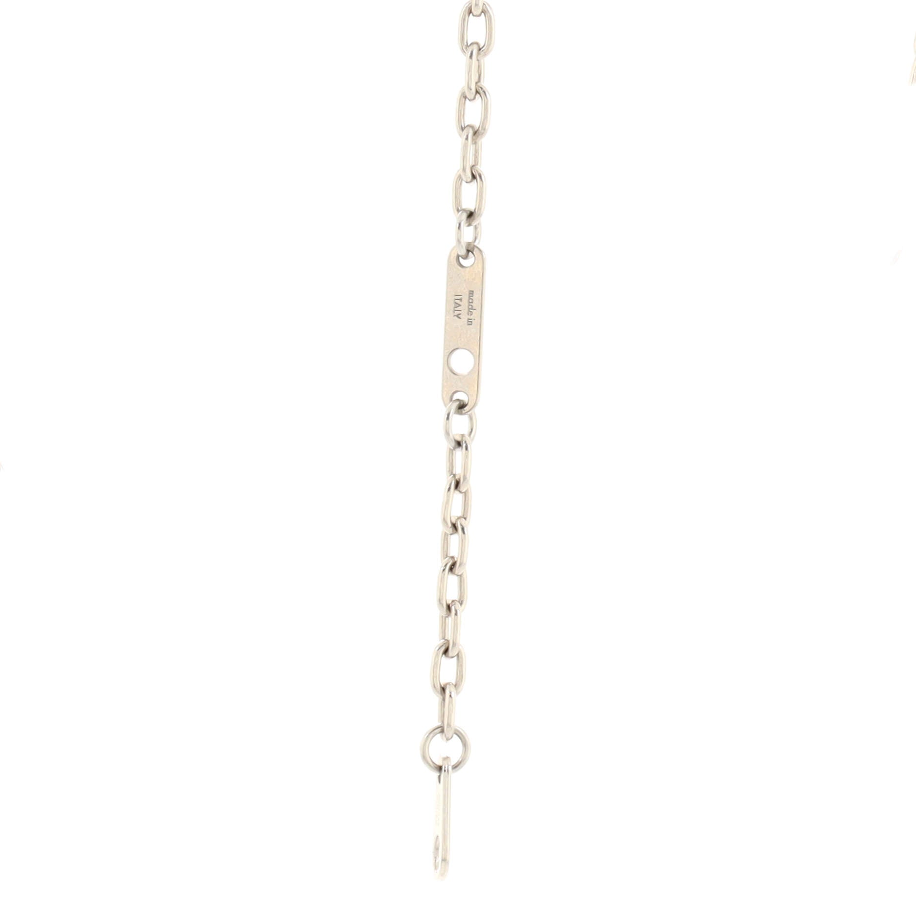 Monogram Pendant Necklace Metal with Crystal
