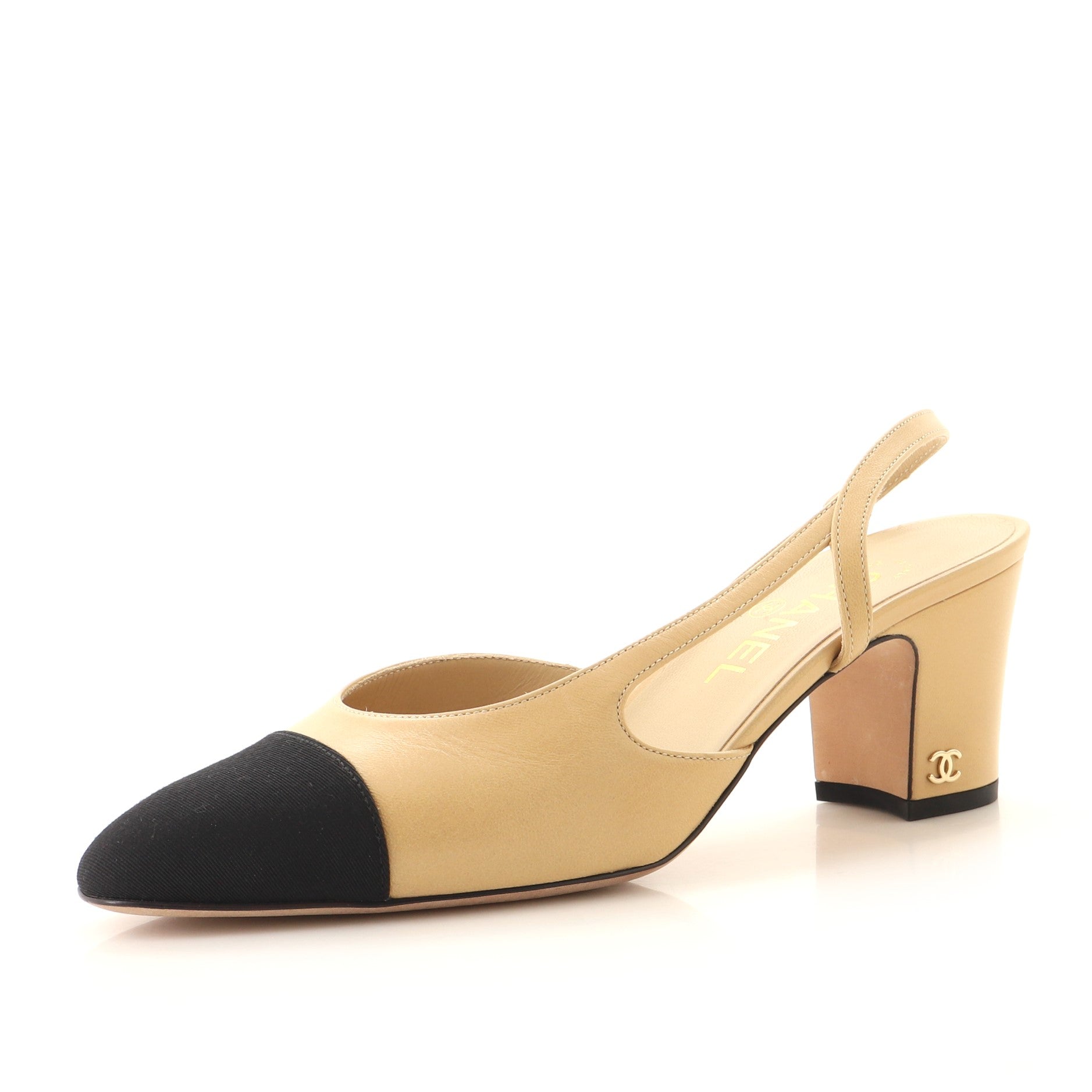 Women’s Cap Toe Slingback Pumps Leather