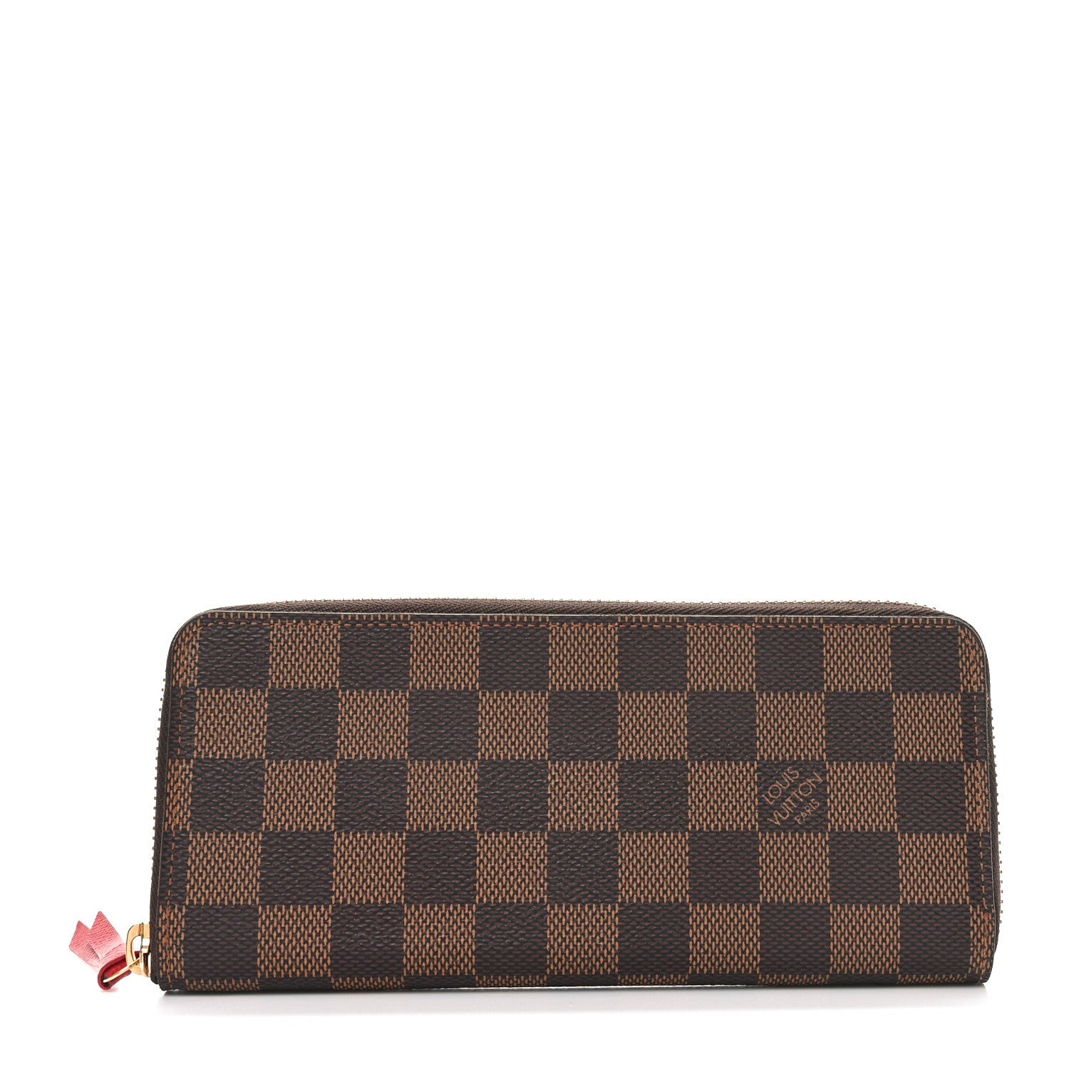 Damier Ebene Clemence Wallet Cherry