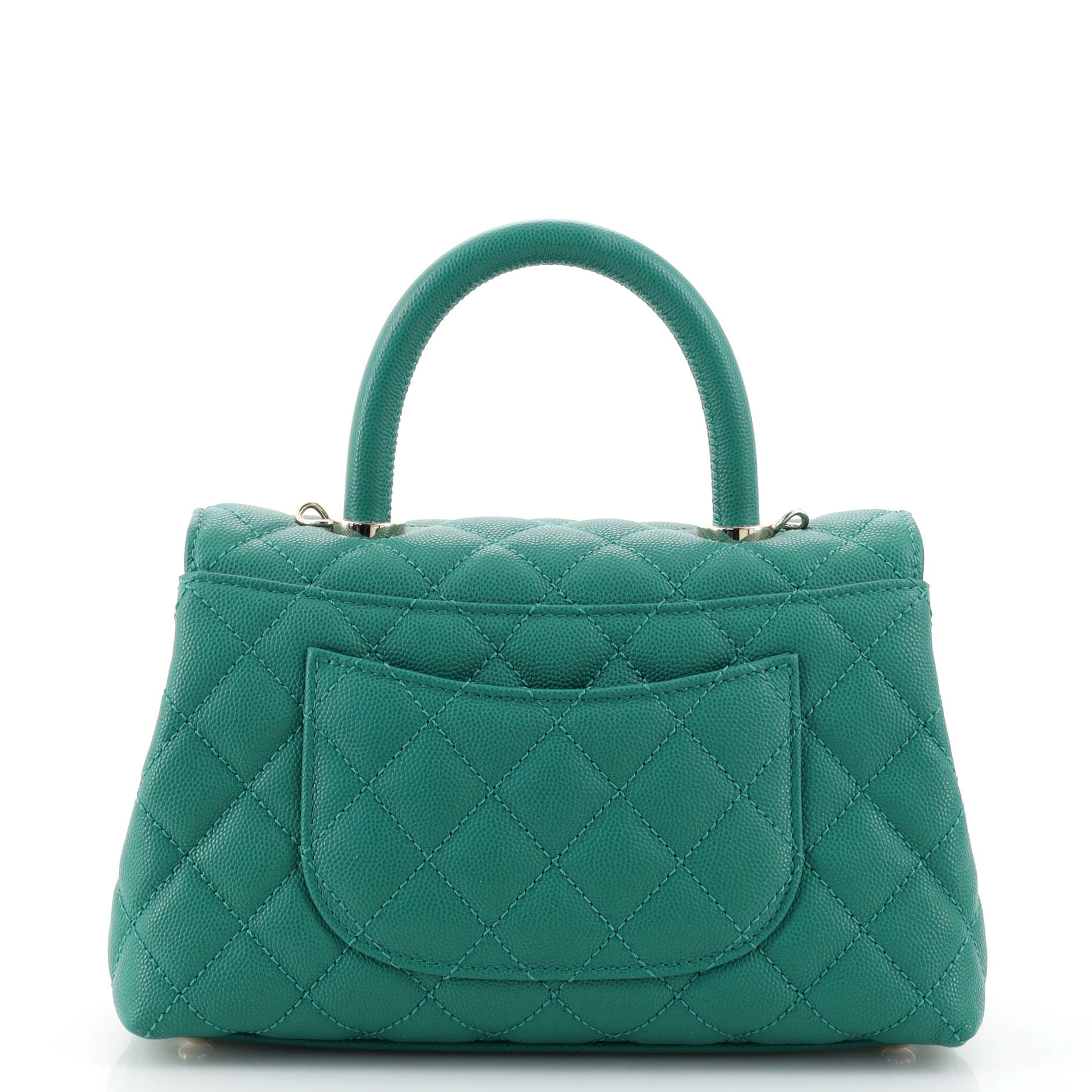 Coco Top Handle Bag Quilted Caviar Mini