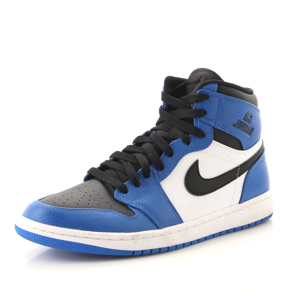 Men's Jordan 1 Retro High Sneakers Rare Air Soar Blue Leather