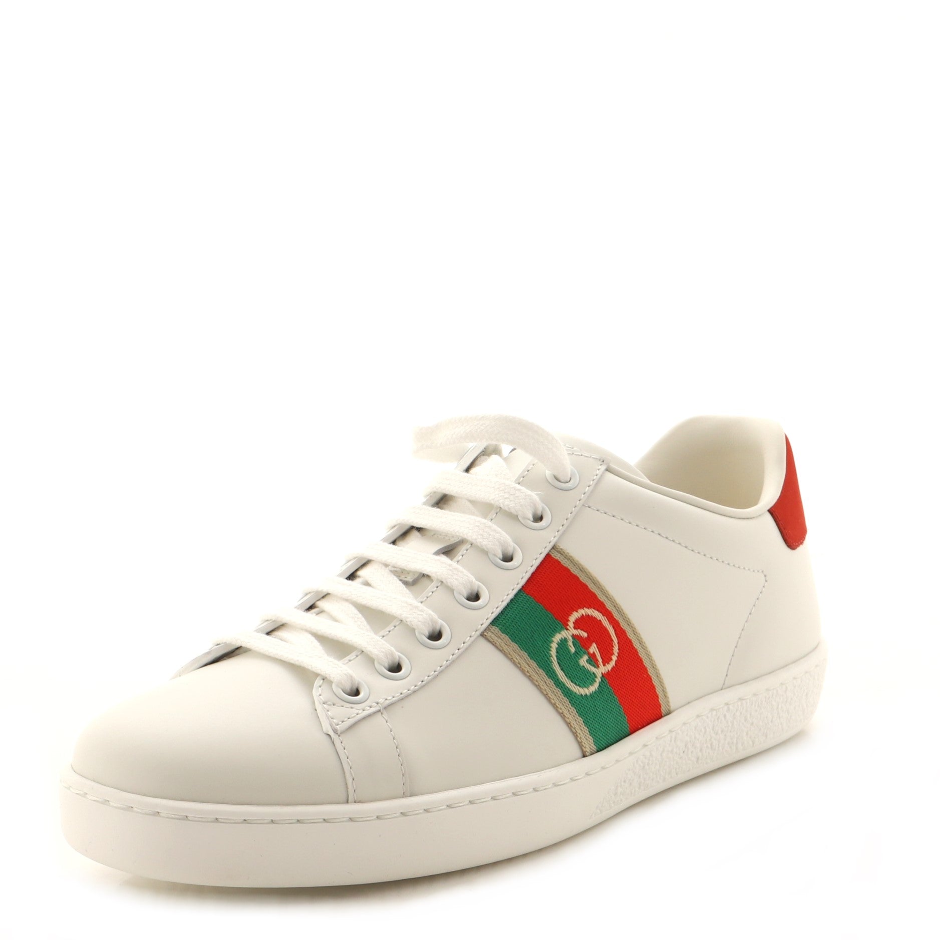 Interlocking G Web Ace Sneakers Leather