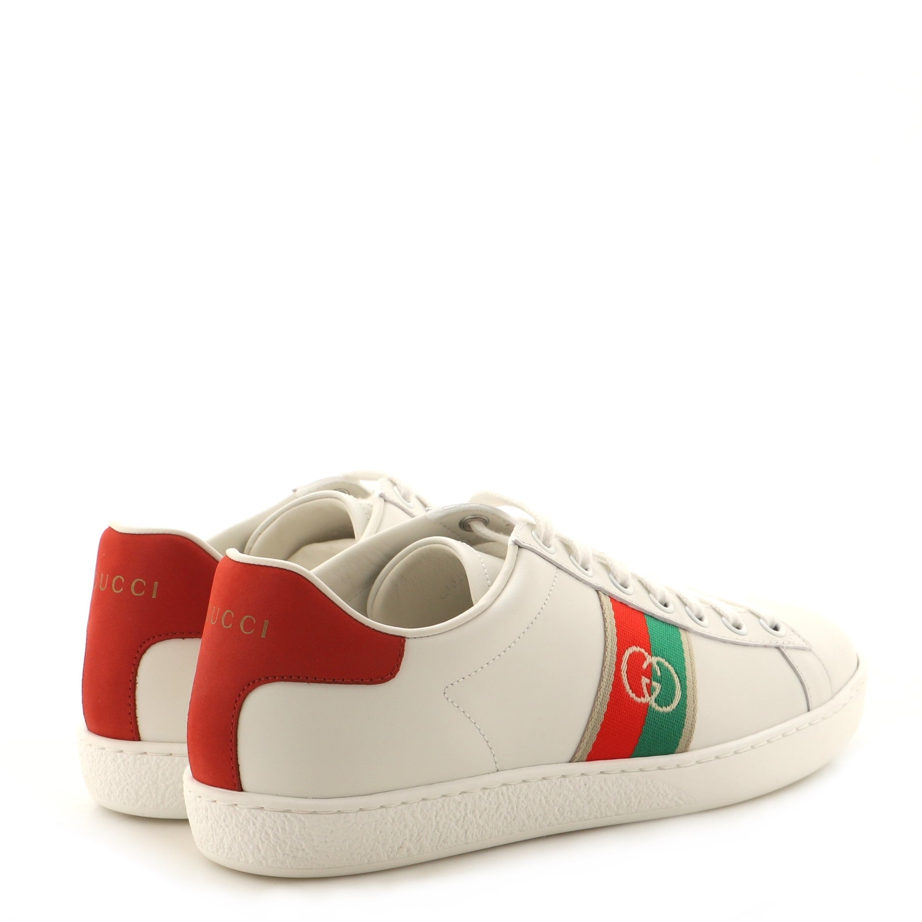 Interlocking G Web Ace Sneakers Leather