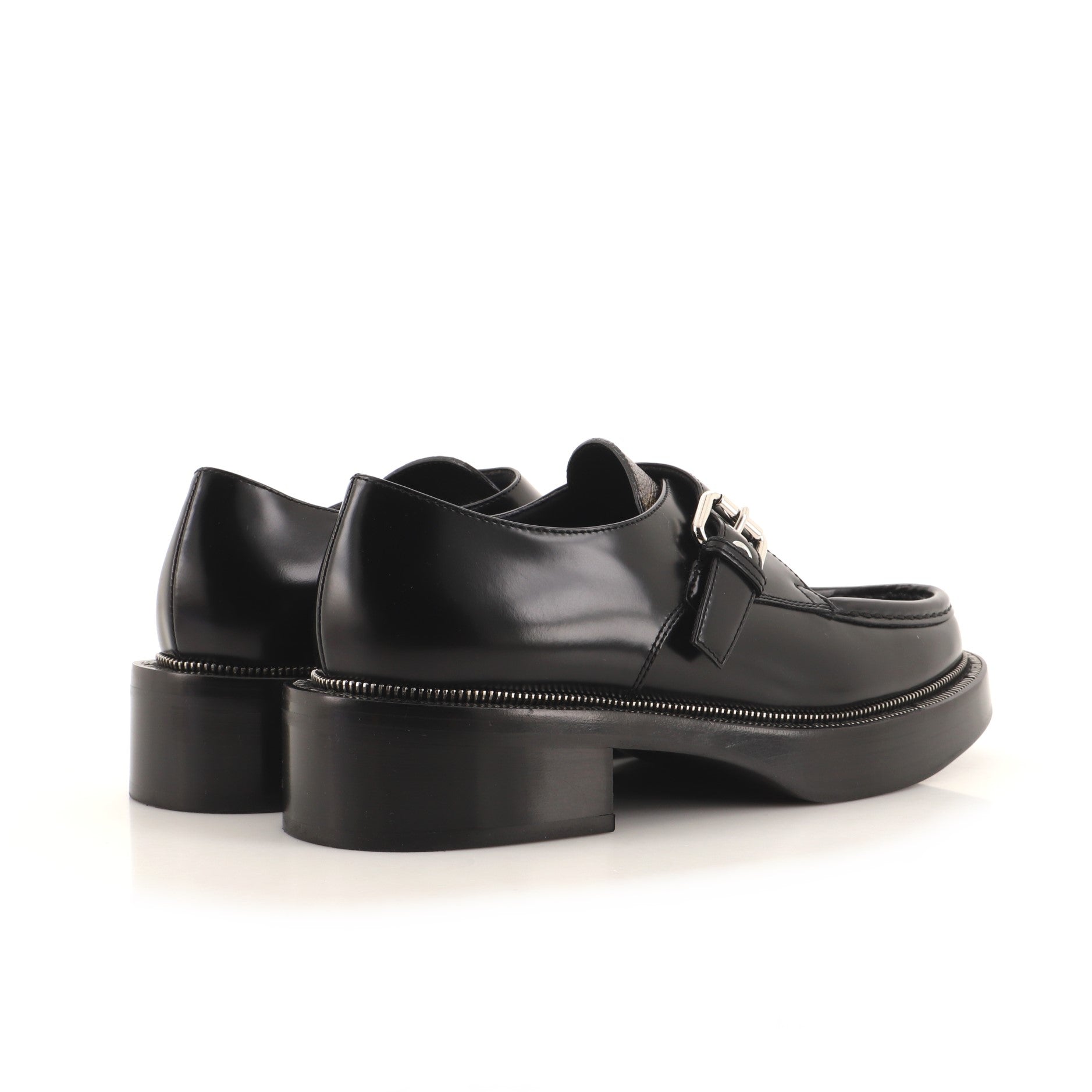 Women's Academy Buckle Loafer Leather and Monogram Canvas