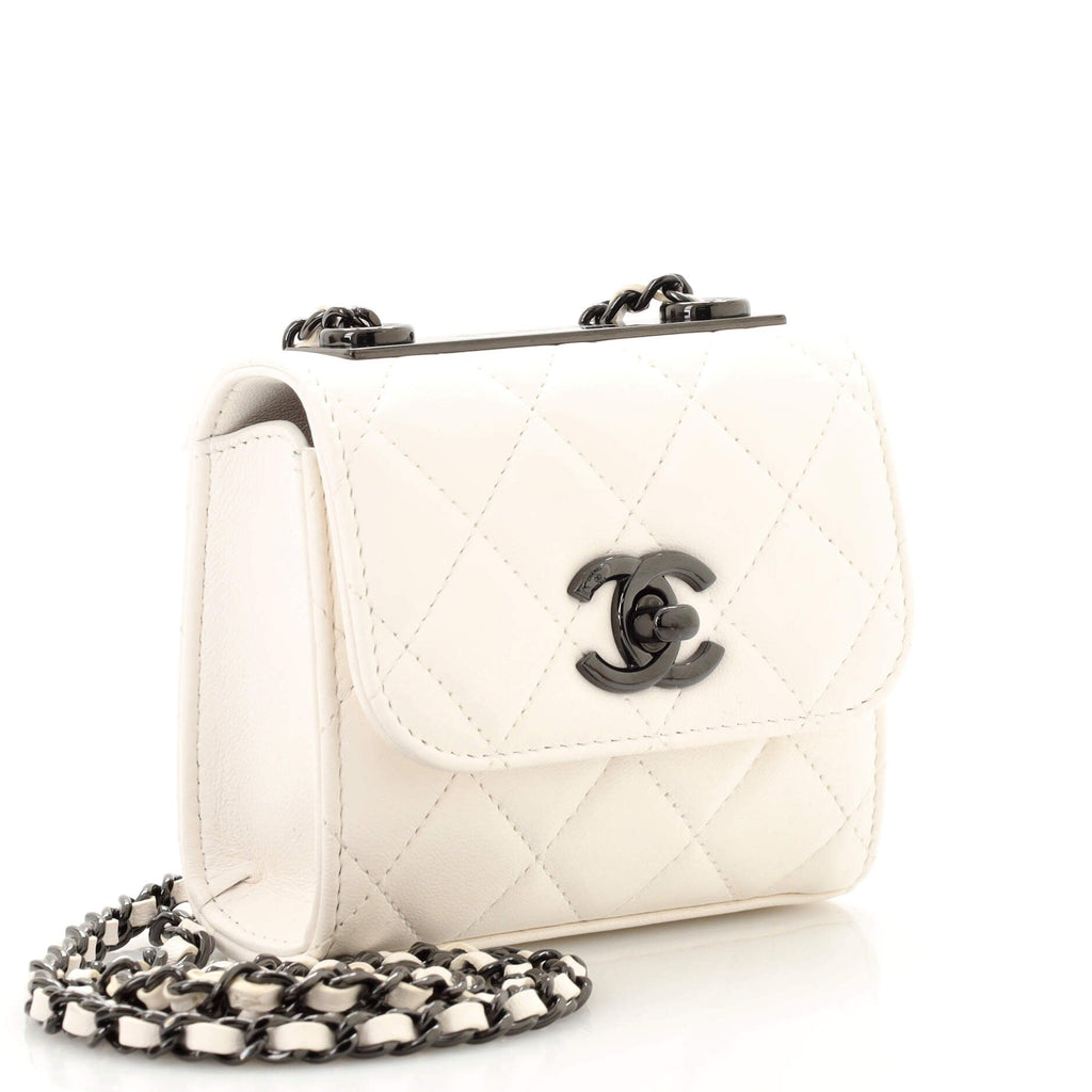 Trendy CC Clutch with Chain Quilted Lambskin Small