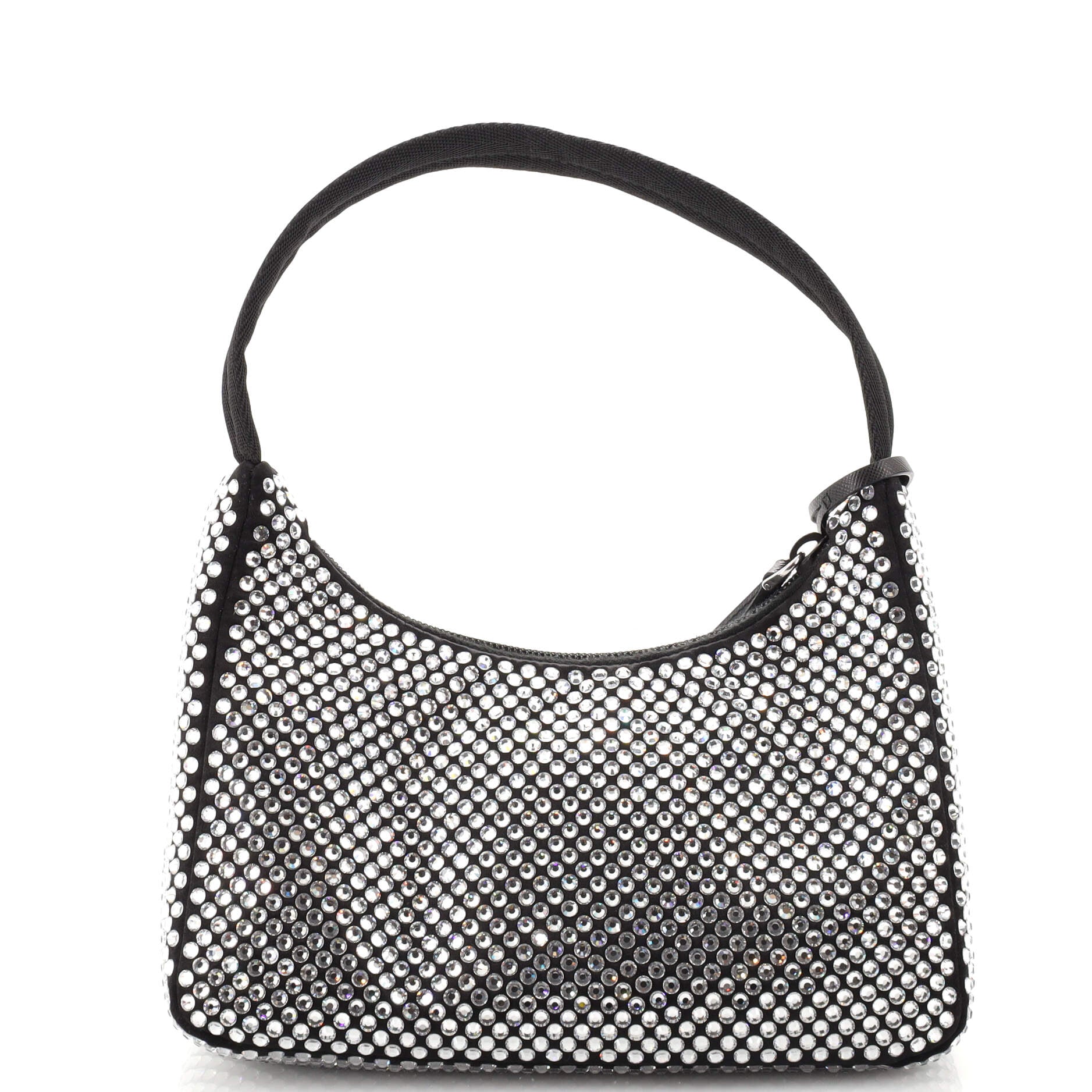 Re-Edition 2000 Hobo Crystal Embellished Satin Mini