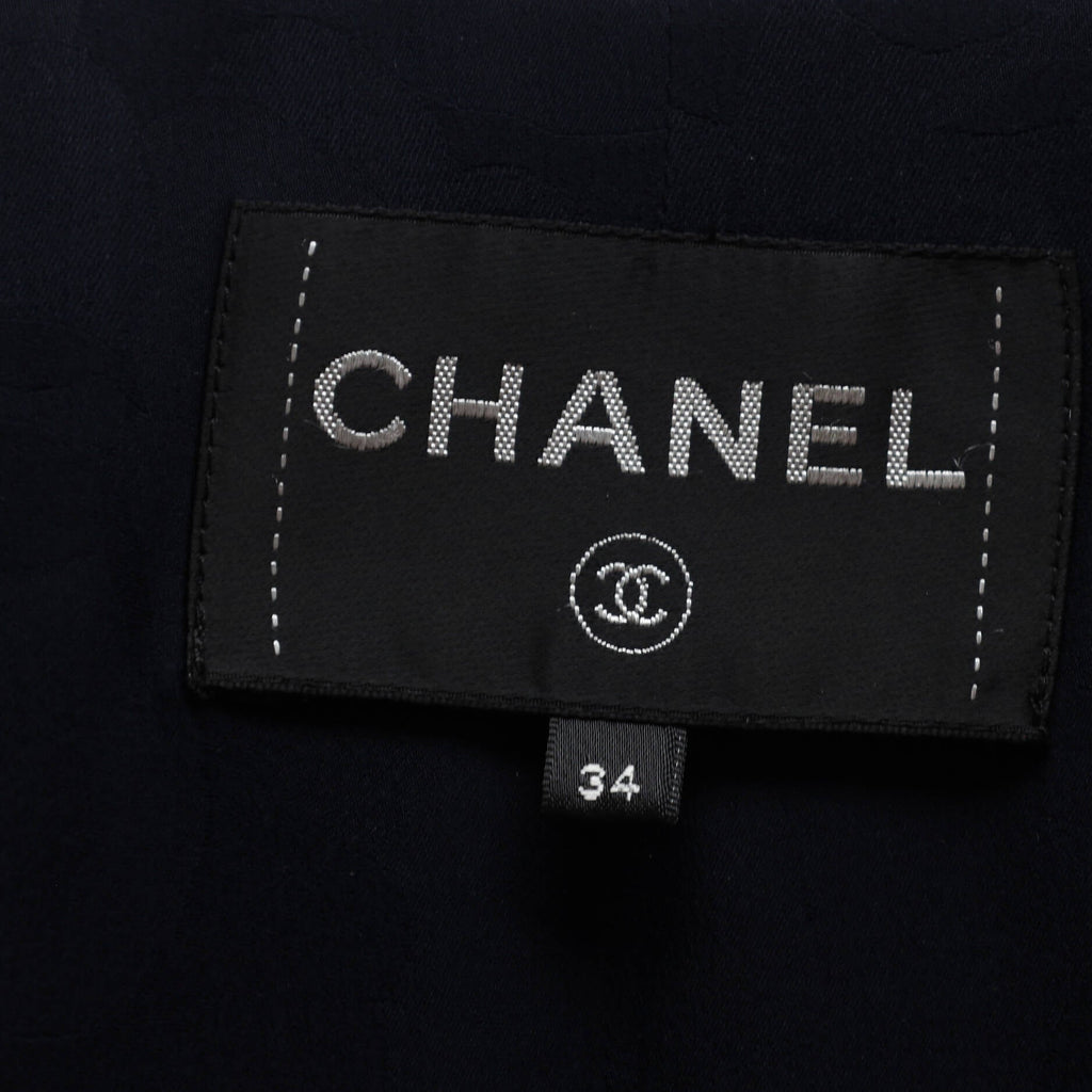 Women's Collarless Two Pocket Jacket Tweed with Crystal