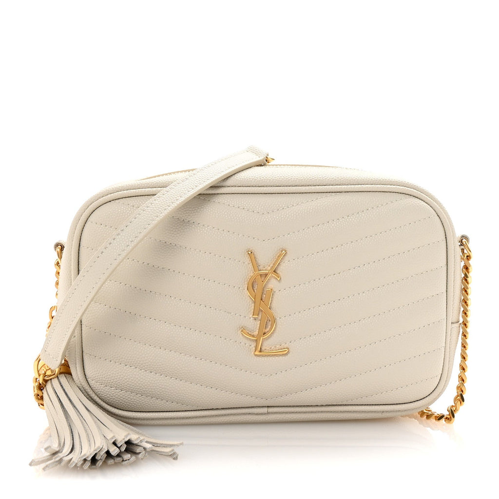 Grain De Poudre Matelasse Monogram Mini Lou Camera Bag Crema Soft