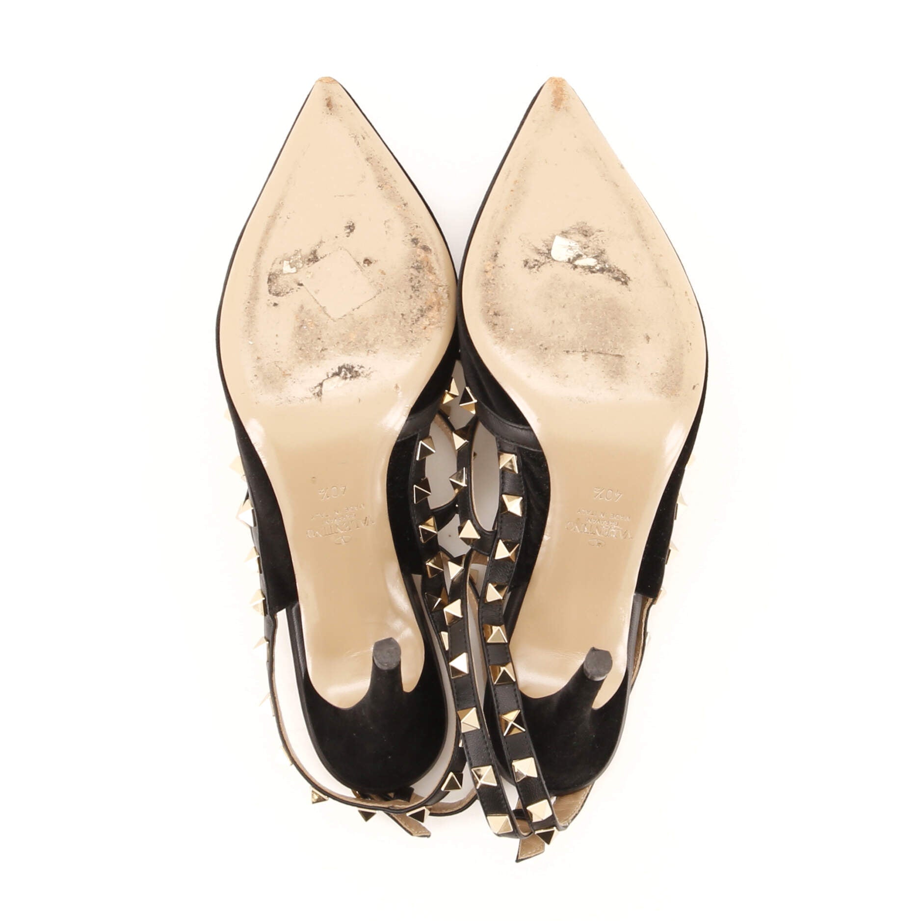 Women's Rockstud Caged Ankle Strap Pumps Suede 100
