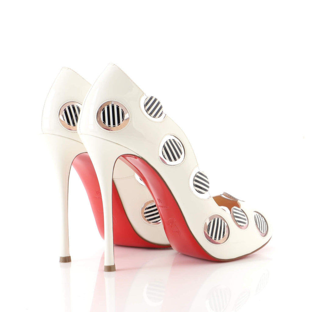 Women's Ladybug Peep Toe Pumps Patent 100