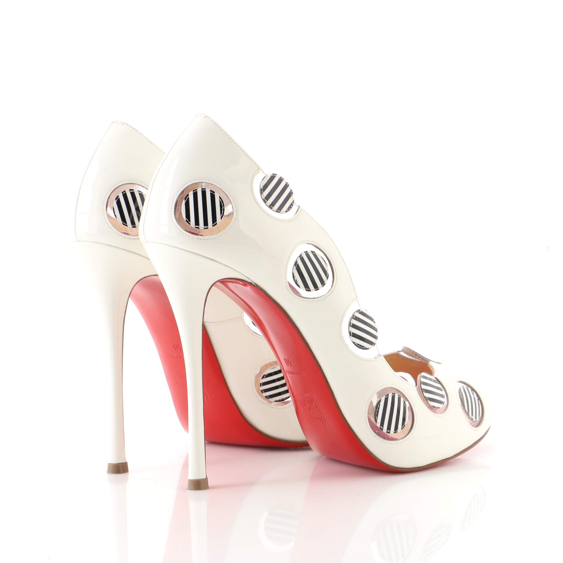 Women's Ladybug Peep Toe Pumps Patent 100