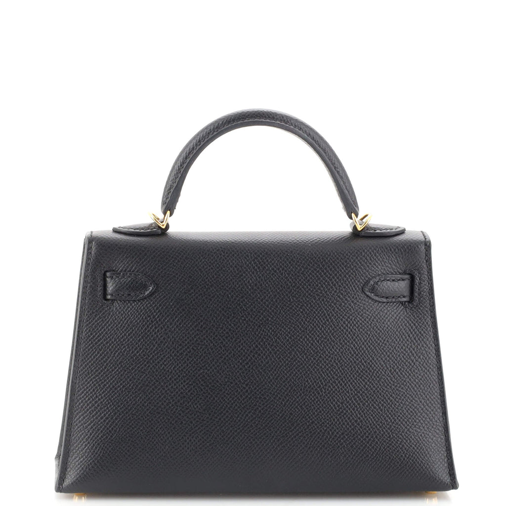 Kelly Mini II Bag Noir Epsom with Gold Hardware 20